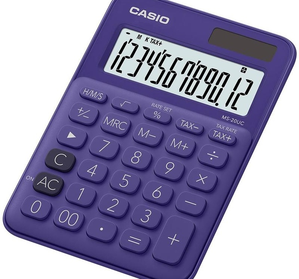 Калькулятор настольный компактный Casio MS-20UC-PL 12-разрядный фиолетовый